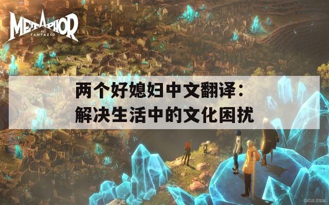 两个好媳妇中文翻译：解决生活中的文化困扰