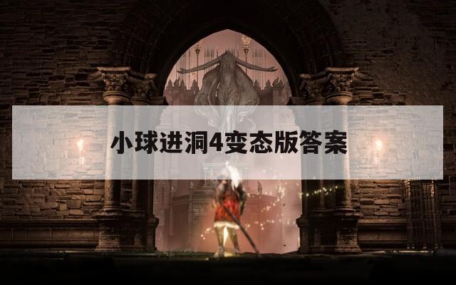 小球进洞4变态版答案