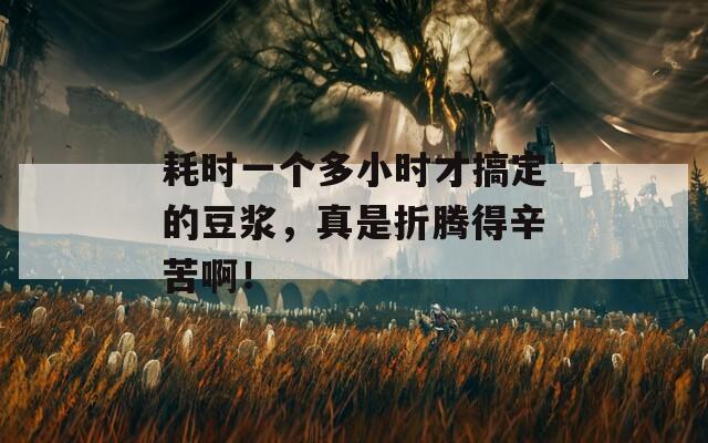 耗时一个多小时才搞定的豆浆，真是折腾得辛苦啊！