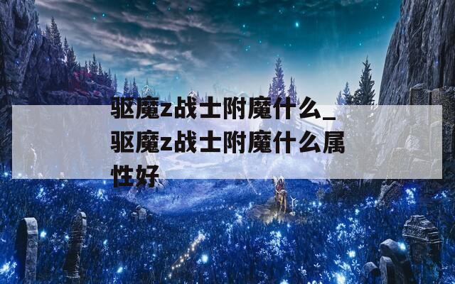 驱魔z战士附魔什么_驱魔z战士附魔什么属性好