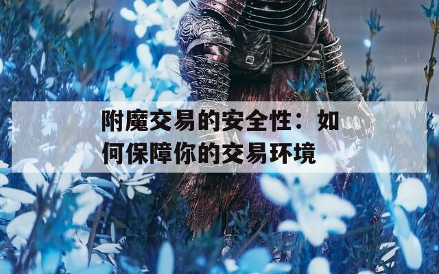 附魔交易的安全性：如何保障你的交易环境